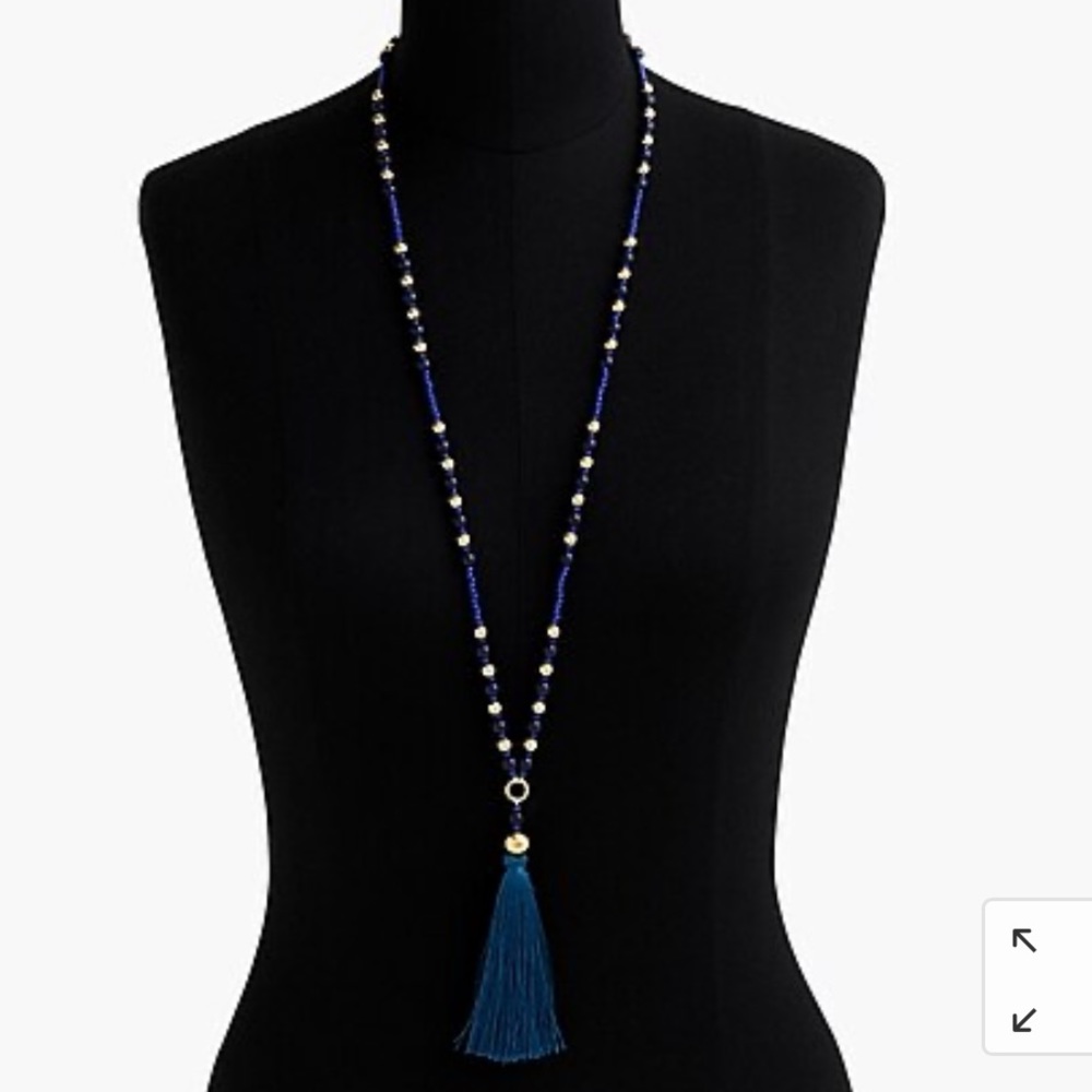 J Crew beaded tassel necklace